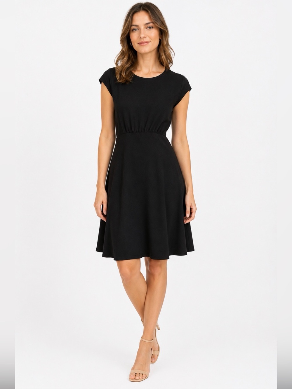 Banana Republic Ruffle Hem Empire Waist Dress Black size 6
